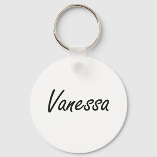 Vanessa artistic Name Design Keychain