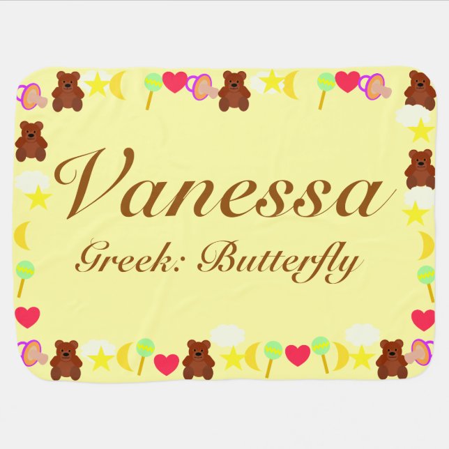 Vanessa Baby Blanket Template (Horizontal)