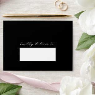 Vanessa Black Modern Wedding Envelope