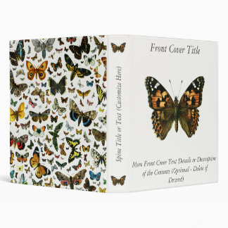 Vanessa cardui - The Painted Lady Butterfly 3 Ring Binder