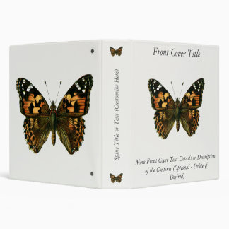Vanessa cardui - The Painted Lady Butterfly 3 Ring Binder