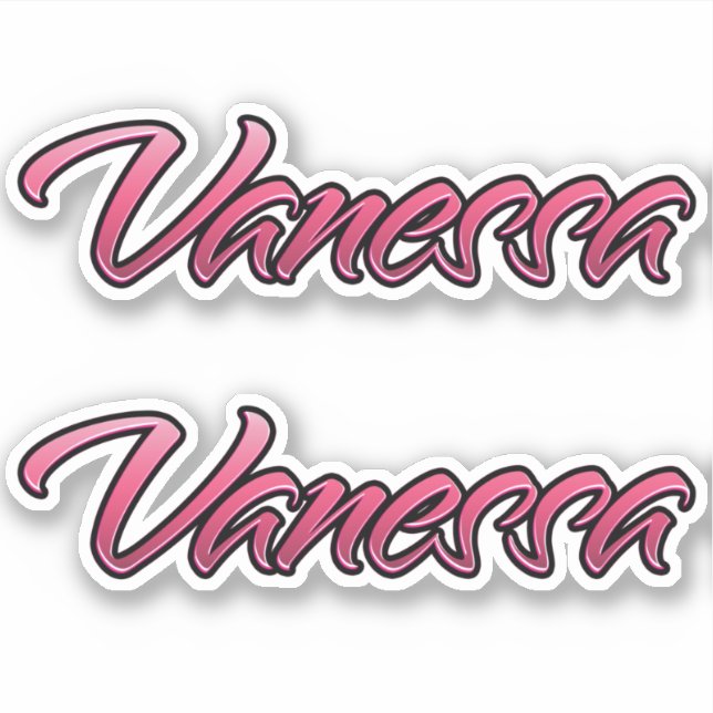 Vanessa faded pink sticker sticker embroiderset (Front)