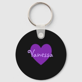 Vanessa In Purple Keychain by purplestuff at Zazzle
