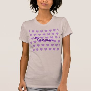 Vanessa In Purple T-shirt by purplestuff at Zazzle