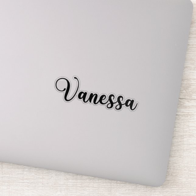 Vanessa Name - Handwritten Calligraphy Sticker (Detail)