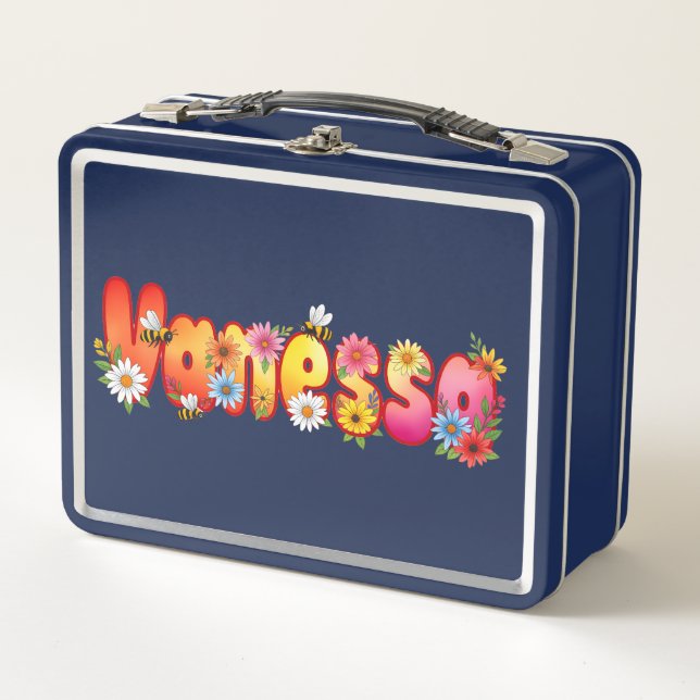 Vanessa - Personalized Bee Lunch Box (Front)