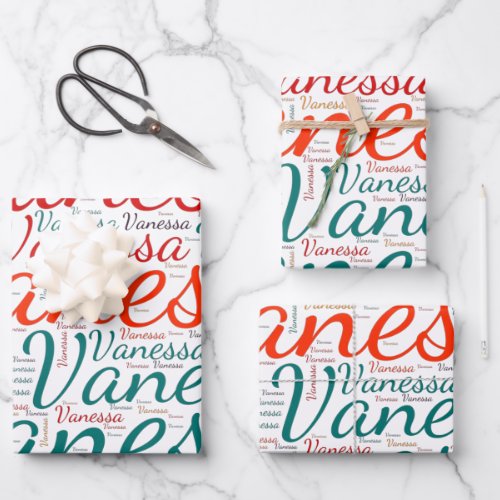 Vanessa Wrapping Paper Sheets