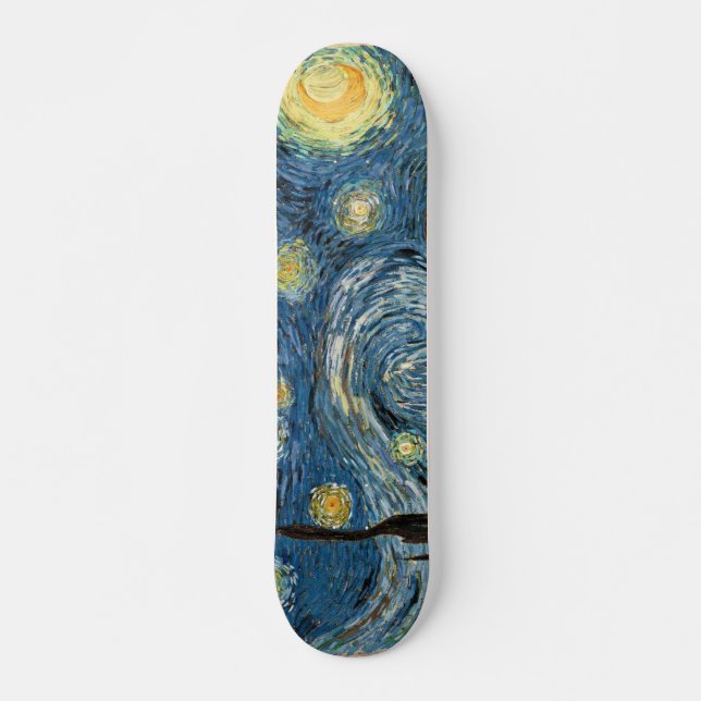 Vangogh Starry Night Skateboard Oldschool Deck (Front)
