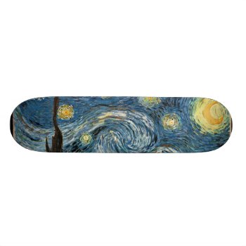 Vangogh Starry Night Skateboard Pro by kinggraphx at Zazzle