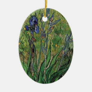 Vangogh The Iris Vintage Post impressionist Ceramic Ornament