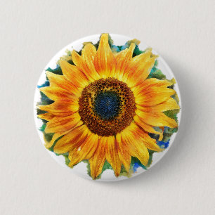 VanGough Sunflowers ,button Button