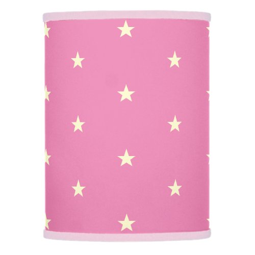 Vanilla and Pink Star Lamp Shade
