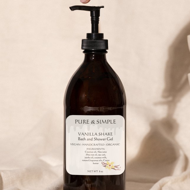 Vanilla Bath Gel Shower Handmade Product    Square Sticker (Creator Uploaded)