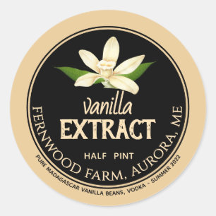 Vanilla Bean Extract Product Label for Gifting