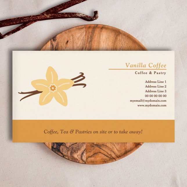 Vanilla Bean & Flower Business Card (Vanilla Bean & Flower Business Card)