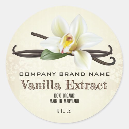Vanilla Bean Spice Classic Round Sticker