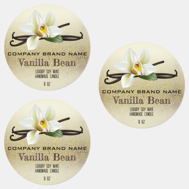 Vanilla Bean Spice Labels (Group)