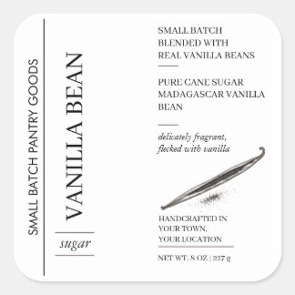 Vanilla Bean Sugar Label Template