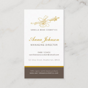 Vanilla beauty health company photo custom business card
