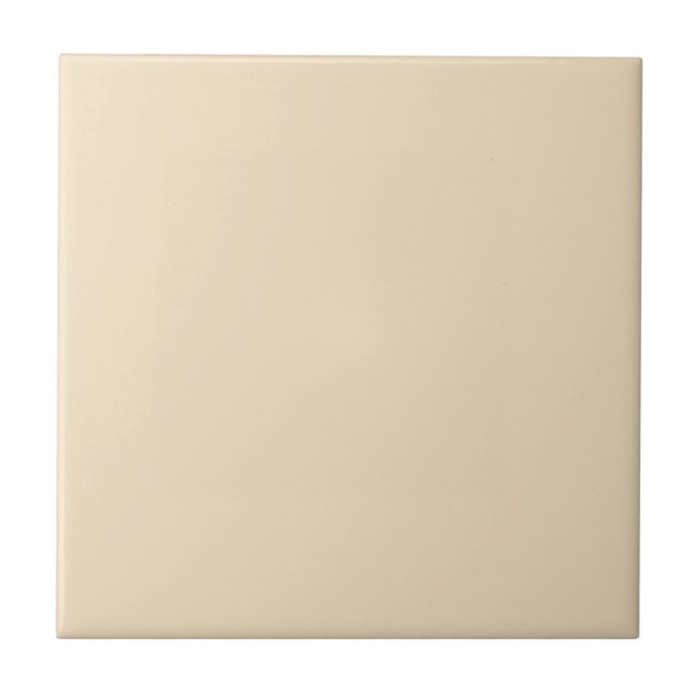 Vanilla Beige Solid Color Ceramic Tile (Front)