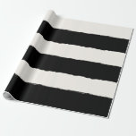 Vanilla & Black Rough Edge Stripes Pattern Wedding Wrapping Paper<br><div class="desc">Designed by fat*fa*tin. Easy to customize with your own text,  photo or image. For custom requests,  please contact fat*fa*tin directly. Custom charges apply.

www.zazzle.com/fat_fa_tin
www.zazzle.com/color_therapy
www.zazzle.com/fatfatin_blue_knot
www.zazzle.com/fatfatin_red_knot
www.zazzle.com/fatfatin_mini_me
www.zazzle.com/fatfatin_box
www.zazzle.com/fatfatin_design
www.zazzle.com/fatfatin_ink</div>