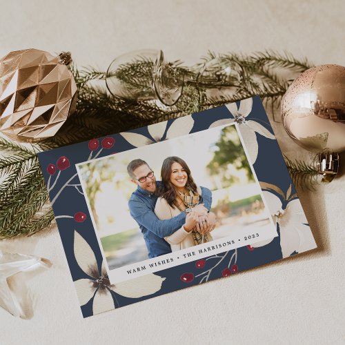 Vanilla Blossom  Holiday Photo Card