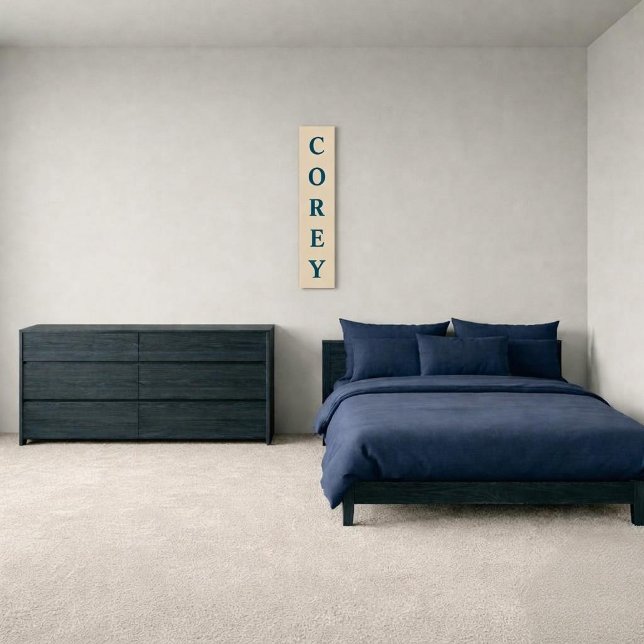 Vanilla/Blue First/Family/Last Name Canvas Print (Creator Uploaded)