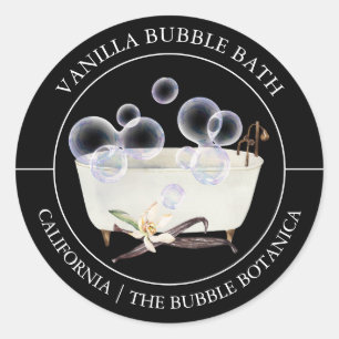 Vanilla Bubble Bath label