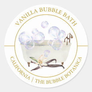 Vanilla Bubble Bath label