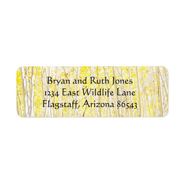 Vanilla Cake Aspen trees Label (Front)