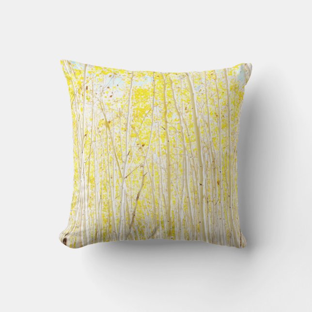 Vanilla Cake Aspen trees Throw Pillow (Front)