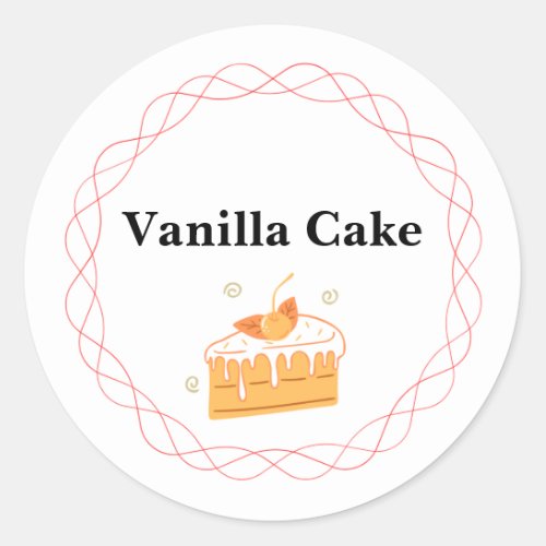 Vanilla cake sticker