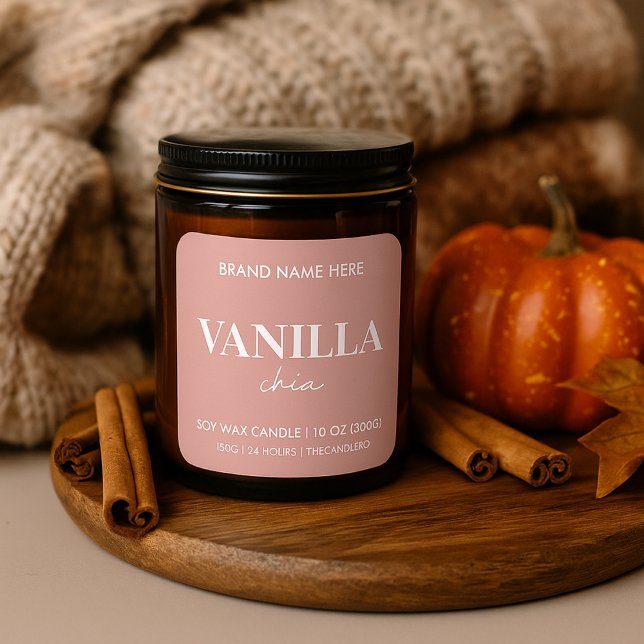 Vanilla Chia Custom Candle Label  (Creator Uploaded)