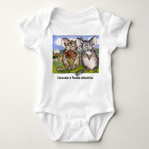 Vanilla Chinchilla Cartoon Funny Baby Baby Bodysuit