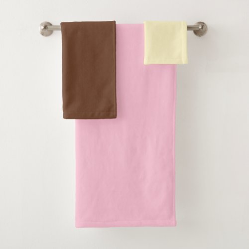 Vanilla Chocolate Strawberry Solid Towel Set