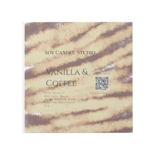 Vanilla coffee soy candle add QR businesInvitation Gallery Wrap