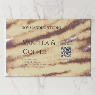 Vanilla coffee soy candle add QR businesInvitation Paper Pad