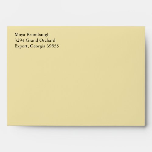 Vanilla Cream A7 5x7 Custom Pre_addressed Envelope