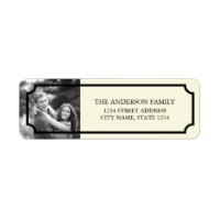 Vanilla Cream Classic Border Photo Address Label
