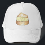 Vanilla Cream Puff Pastry Chef Choux Bun Dessert Trucker Hat<br><div class="desc">Hat features an original marker illustration of a classic vanilla cream puff.

This design is also available on other products. Don't see what you're looking for? Need help with customization? Contact Rebecca to have something designed just for you.</div>