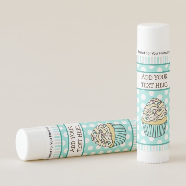 Vanilla Cupcake Party Favor Thank You Gift   Lip Balm (Front)