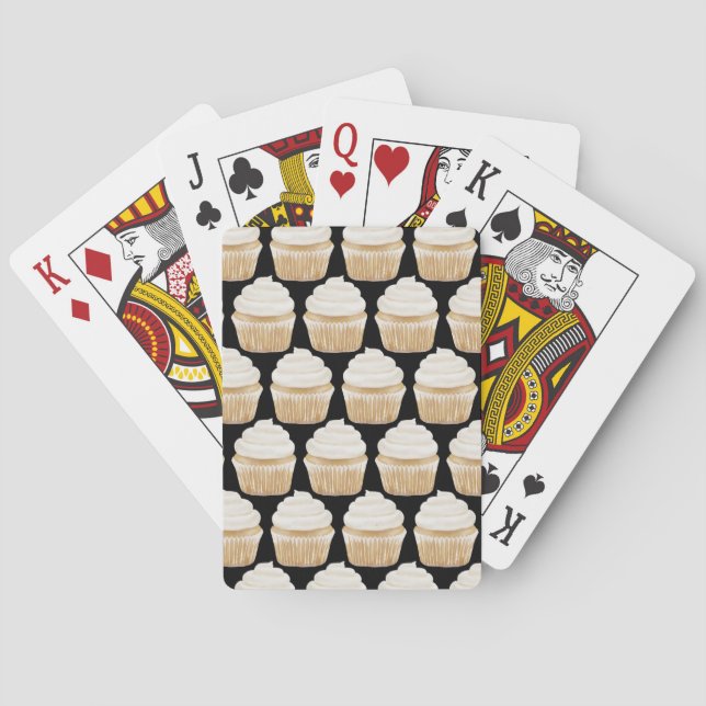 Vanilla Cupcakes - Black Playing Cards (Back)