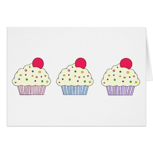 Vanilla Cupcakes Cards (Front Horizontal)