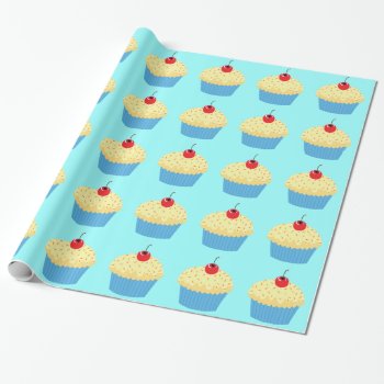 Vanilla Cupcakes Wrapping Paper by totallypainted at Zazzle