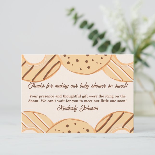Vanilla Donut Delight  Thank You Card (Standing Front)