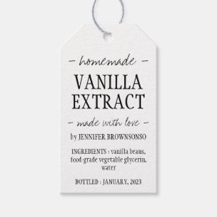 Vanilla Extract Bottle Homemade brand Gift Tags