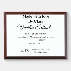 Vanilla extract homemade add ingredients weight de award plaque