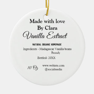 Vanilla extract homemade add ingredients weight de ceramic ornament