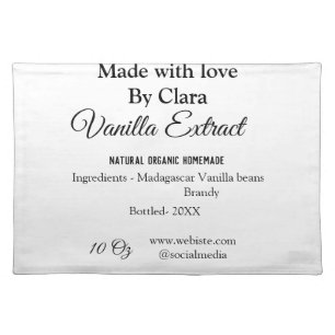 Vanilla extract homemade add ingredients weight de cloth placemat