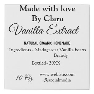 Vanilla extract homemade add ingredients weight de faux canvas print